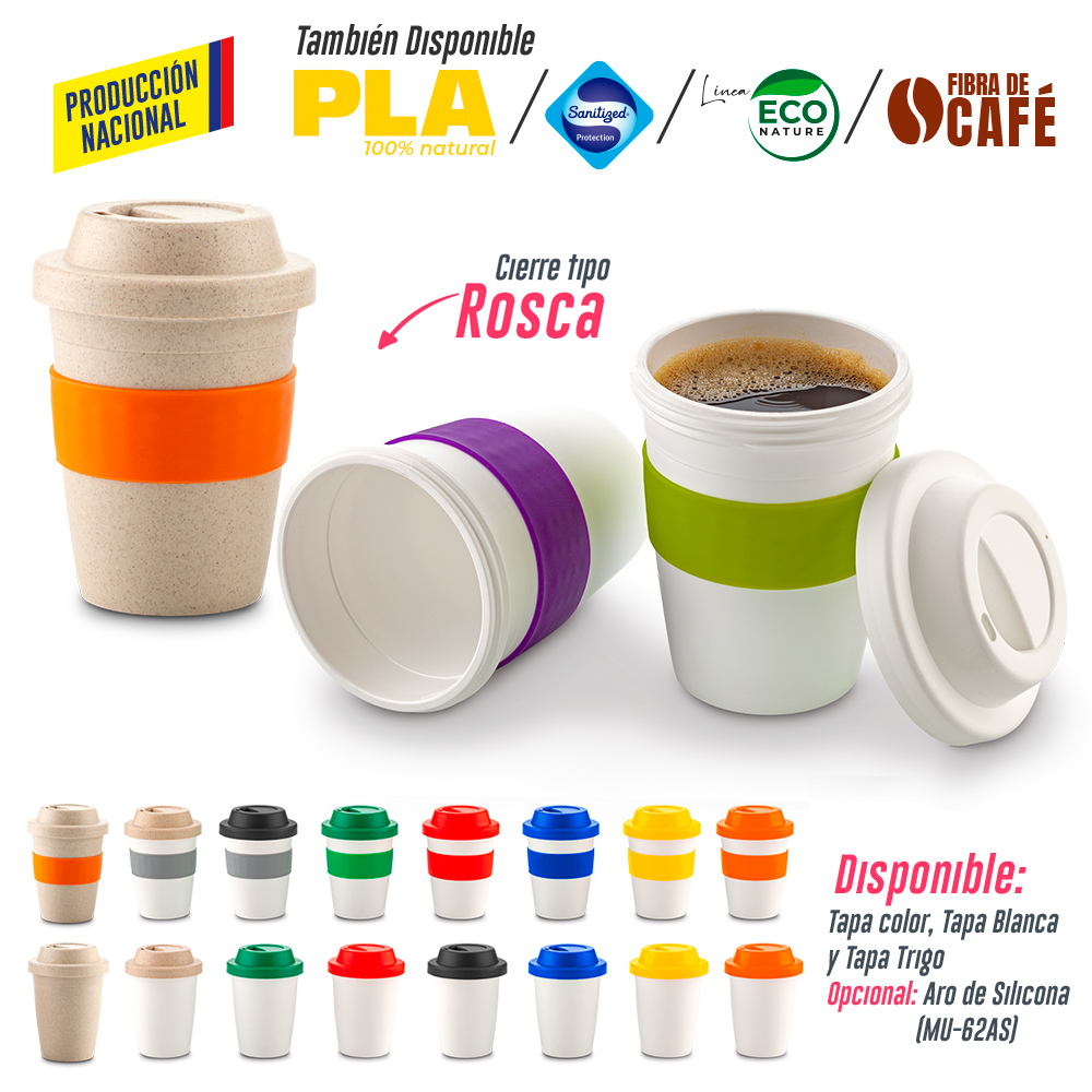 Mug Plastico Coffee Plus 12oz- Producción Naciona PRECIO NETO