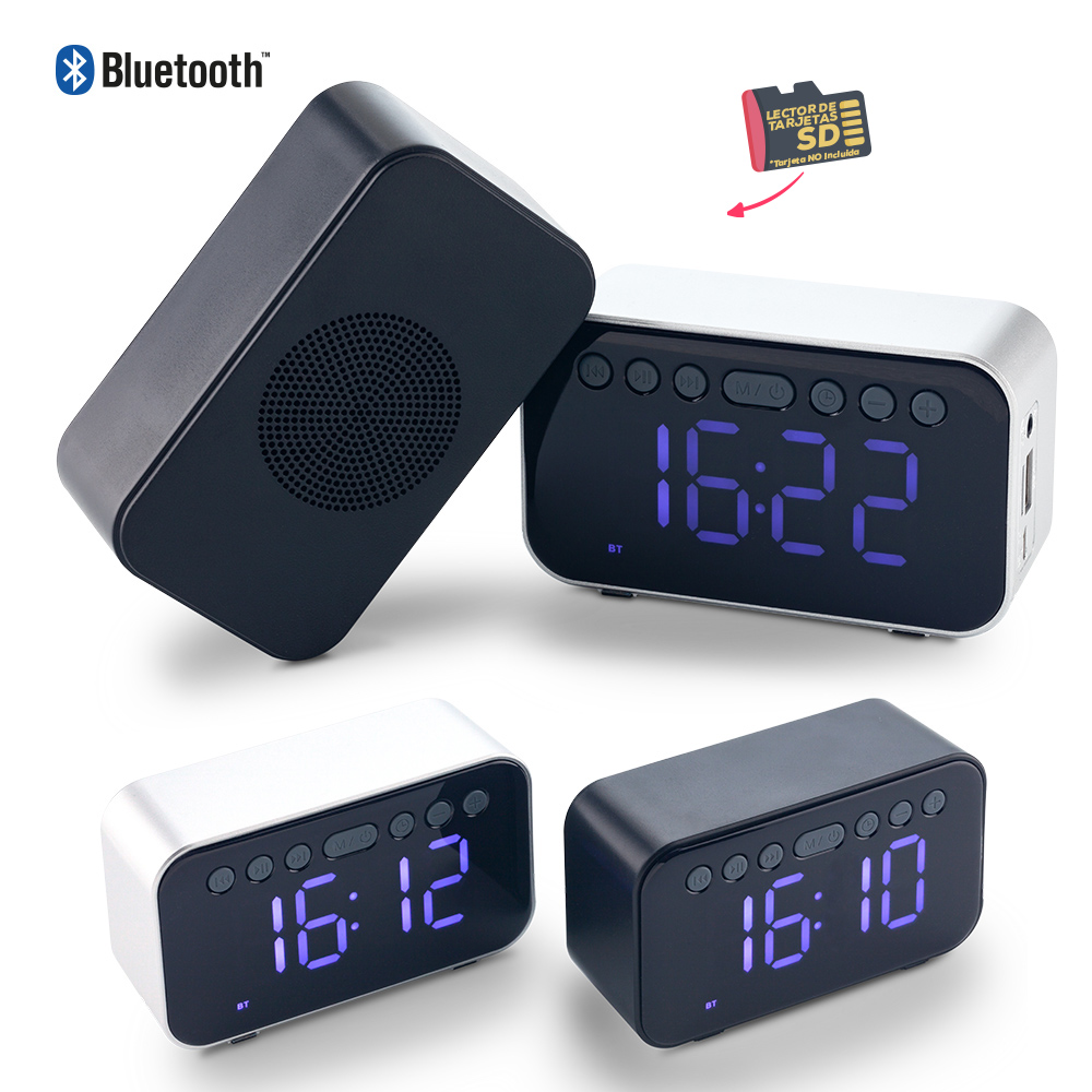 Speaker Bluetooth con Reloj - OFERTA